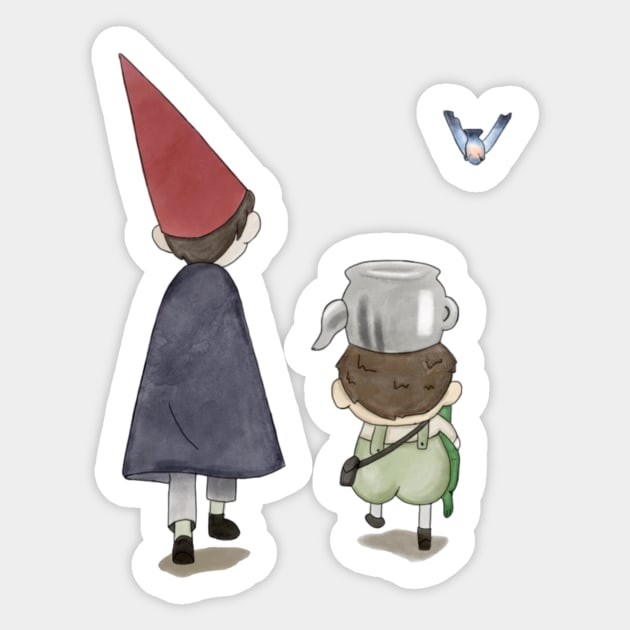 wirt, greg, and beatrice watercolor Sticker by OddityArts